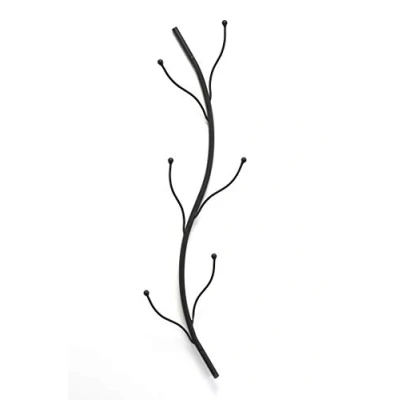 Abbildung von DanDiBo Garderobenleiste Wandgarderobe Metall Schwarz 93861 Flora Garderobe Wand Garderobenhaken Flurgarderobe Kleiderhaken Hakenleiste