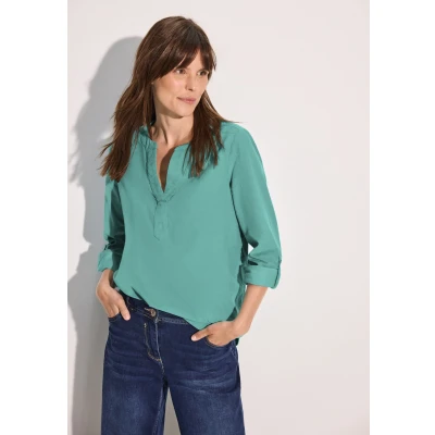 Abbildung von Cecil IN Unifarbe Bluse, Damen, Größe: Small, Grün