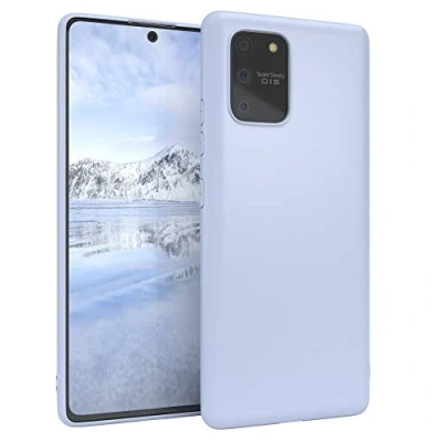 Abbildung von EAZY CASE Handyhülle Silikon mit Kameraschutz kompatibel Samsung Galaxy S10 Lite in Himmelblau, Blau, Ultra dünn, Slimcover, Silikonhülle, Hülle, Softcase, Backcover