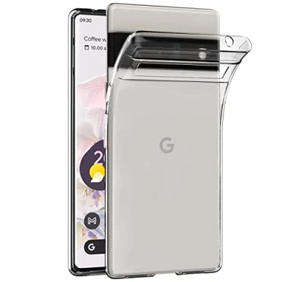 Abbildung von Verco Handyhülle für Google Pixel 6 Pro Case, Handy Cover Hülle Transparent Dünn Klar Silikon, durchsichtig