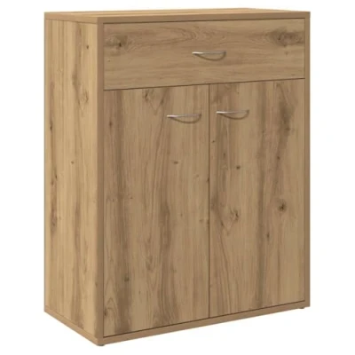 Abbildung von vidaXL Sideboard Artisan Eiche 60x30x75 cm Holzwerkstoff, Schrank, Highboard, Home Organizer, Lagerschrank, Beistellschrank, Wohnzimmerschrank