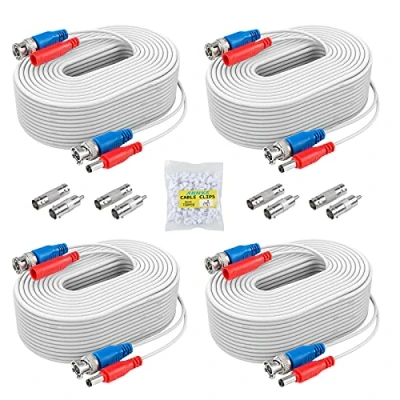 Abbildung von ANNKE BNC Kabel Videokabel CCTV DVR 4 x 30M DC Power für Überwachungskamera Videoüberwachung Überwachungssystem + RCA Adapter