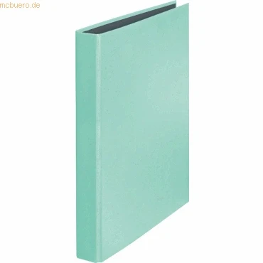 Abbildung von Original Falken PastellColor Ringbuch. Made in Germany. 2 D Ring Mechanik DIN A4 Füllhöhe 25 mm Minz Grün Kalender Organizer Ordner Hefter Plastikordner ideal für Büro und Schule