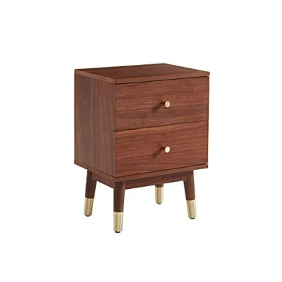 Abbildung von BAÏTA Nachttisch Marcello, MDF, Nussbaumfurnier, nussholz, L40cm