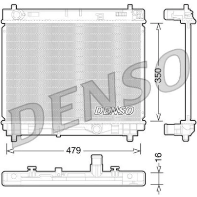 Abbildung von Kühler, Motorkühlung DENSO DRM50059