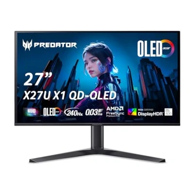 Abbildung von Acer Predator X (X27UX1biiphx) 26,5&quot; QD OLED Gaming Monitor 67,3 cm (26,5 Zoll), OLED, 1000nits, 240Hz, 2x HDMI 2.1, 1x DP
