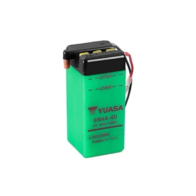 Abbildung von YUASA BATTERIE 6N4A 4D offen ohne Saeure, 57x131x61 mm