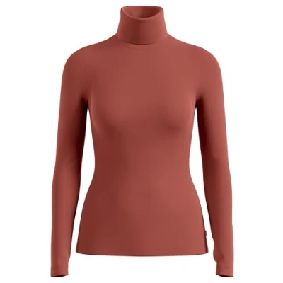Abbildung von QS MIT Rollkragen Langarmshirt, Damen, Größe: Small, Rostrot