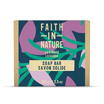 Abbildung von Faith in Nature Natürliche Lavendelseife, vegan und ungetestet, ohne SLS Parabene, 100 g