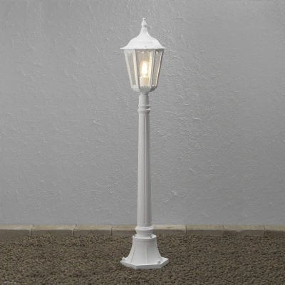 Abbildung von Konstsmide Firenze 7215 250 Wegeleuchte B: 23,5cm T: H: 120cm / 1x100W IP43 lackiertes Aluminium matt weiß
