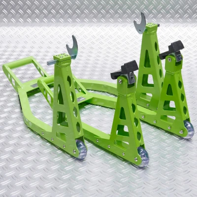 Abbildung von Datona Motorrad Montageständer MotoGP (Vorderrad + Hinterrad) Kawasaki Grün