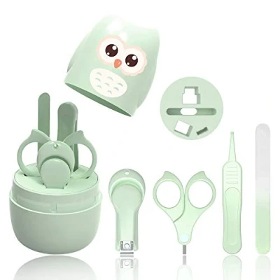 Abbildung von HyAdierTech Babypflege Set mit Baby Nagelschere, für Fingernägel und Fußnägel Nagelknipser, Nagelfeile Pinzette Kinder Neugeborene in süßer Eule Geschenk Verpackung