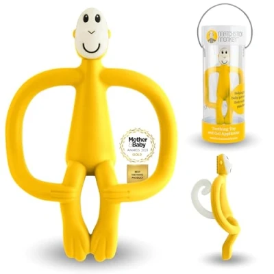 Abbildung von Matchstick Monkey Beißring / Zahnungshilfe Beißspielzeug für wundes Zahnfleisch Affe Original