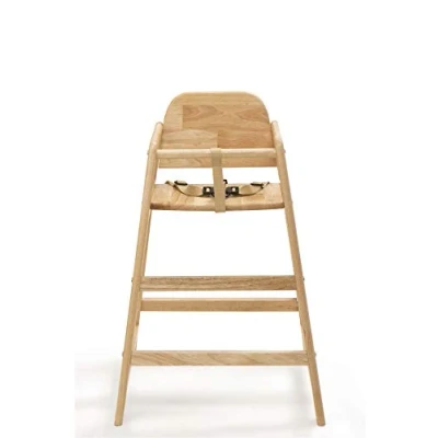 Abbildung von Safetots Einfach stapelbarer Holzhochstuhl, Naturfarben, Hochstuhl für Baby und Kleinkind, Stilvoll praktisch, Babyhochstuhl Ihr Zuhause oder platzsparender Restaurants.