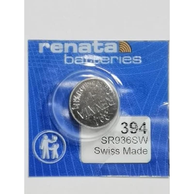 Abbildung von 1 x Renata 394 Lithium Knopfzelle SR936SW, hergestellt in der Schweiz
