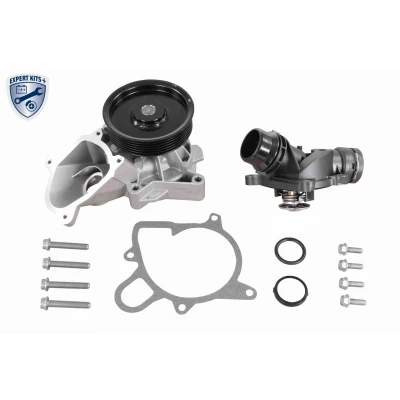 Abbildung von VEMO V20 99 2101 Thermostatgehäuse Motorblock mit Dichtungen Schrauben, Sensor, Thermostat BMW: 3 Coupe, Limousine, Touring