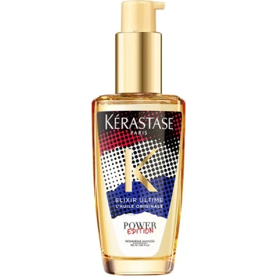 Abbildung von KÉRASTASE Elixir Ultime, Huile Originale Limited Edition Women&#039;s Day, Mehrzweck Haaröl, wärmeisolierende Behandlung ohne Ausspülen, Kamelien , Marula und Arganöle, für alle Haartypen, 30 ml