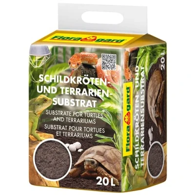 Abbildung von Floragard Schildkrötenerde Schildkrötensubstrat &amp; Terrarienerde Bodengrund für Terrarien, 60L (3x20L)