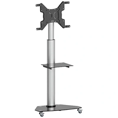 Abbildung von Speaka Professional SP TVC 500 TV Rollwagen Höhenverstellbar 94,0 cm (37) 203,2 (80) Bodenständer, Höhenverstell