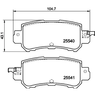 Abbildung von HELLA 8DB 355 020 151 Bremsbelagsatz mit akustischer Verschleißwarnung Zubehör MAZDA: CX 3, 5 I