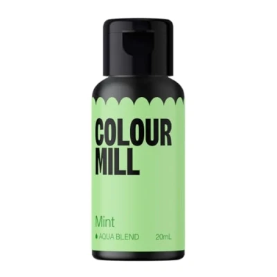 Abbildung von Colour Mill Aqua Blend Mint Lebensmittelfarbe auf Wasserbasis Lebensmittel Farbe Sehr Intensiv, Hoch Konzentriert, Vegan 20 ml