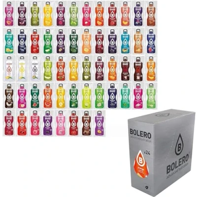 Abbildung von Bolero Classic Mix 24x9g I erfrischendes zuckerfreies Getränkepulver mit Stevia gesüßt Vitamin C für Diabetiker ein gesünderes Getränk Familie und Freunde Kennenlernpaket