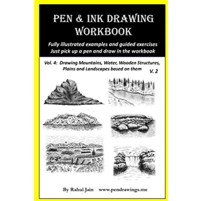 Abbildung von Pen and Ink Drawing Workbook Vol 4: Learn to Draw Pleasing &amp; Landscapes (Pen Workbooks)