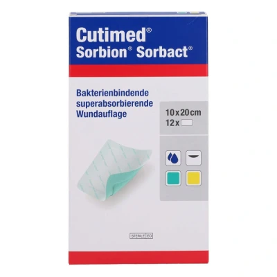 Abbildung von Cutimed Sorbion Sorbact Wundauflage 10x20 cm