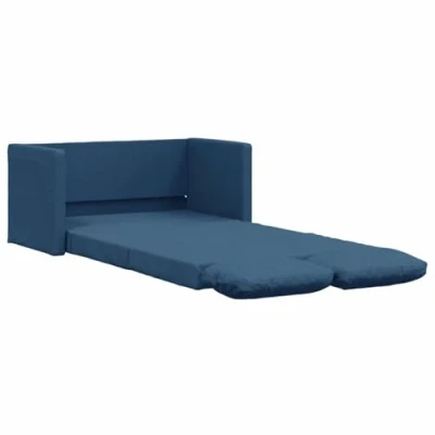Abbildung von vidaXL Bodensofa, Klappbar Bodenbett Sofa mit Schlaffunktion, Schlafsofa Schlafsessel Metallgestell, Klappsofa Sofabett für Wohnzimmer Schlafzimmer, Blau Stoff