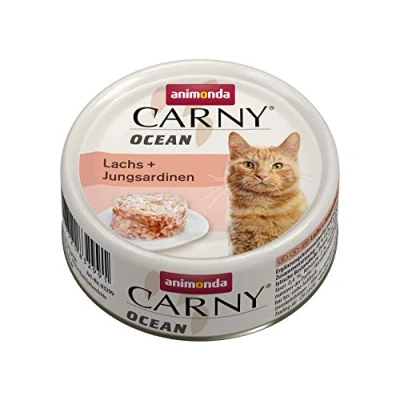 Abbildung von animonda Carny Ocean Katzenfutter, Nassfutter für Katzen, Lachs+ Jungsardinen, 12 x 80 g