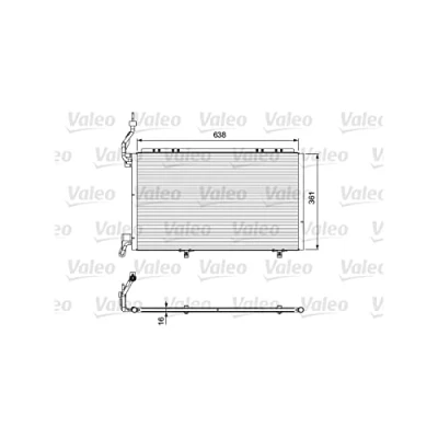 Abbildung von VALEO 814076 Klimakondensator ohne Trockner Aluminium 361 R 134a FORD: FIESTA 6
