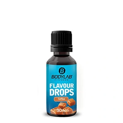 Abbildung von Bodylab24 Flavour Drops 30ml Toffee, Kalorienfreie, Zuckerfreie &amp; Fettfreie Aroma Tropfen, Flavdrops zum Süßen von Lebensmitteln, Kaffee Sirup, Geschmackstropfen ohne Künstliche Farbstoffe