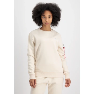 Abbildung von Alpha Industries EMB Sweatshirt, Größe: Small, Jet stream white
