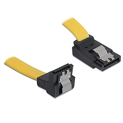 Abbildung von Delock Kabel SATA 50cm unten/gerade Metall gelb