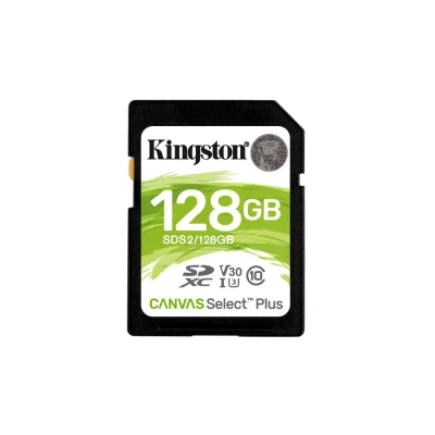 Abbildung von Kingston Canvas Select Plus SD 128GB Speicherkarte (128 GB, UHS I Class 10, 100 MB/s Lesegeschwindigkeit)