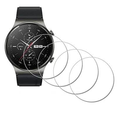 Abbildung von iDaPro Displayschutz schutzfolie für HUAWEI Watch GT 2 Pro GT2 glas [4 Stück], Panzer Anti Kratzer Blasenfrei Einfache Installation