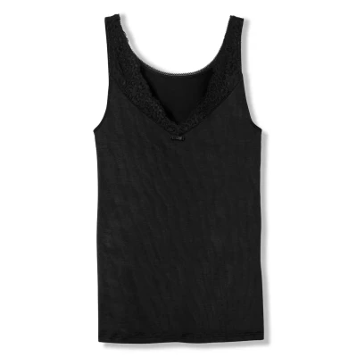 Abbildung von Calida Sensual Secrets Unterhemd/shirt, Damen, Größe: 44/46, Schwarz
