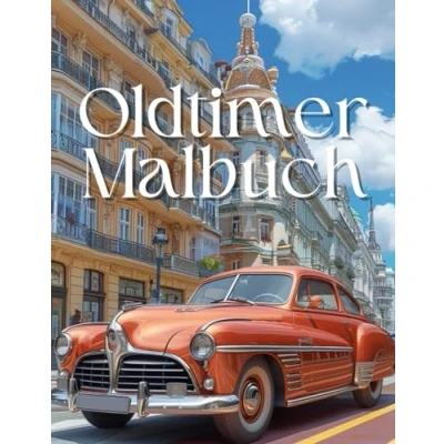 Abbildung von Oldtimer Malbuch: Wunderschöne Autos aus alten Zeiten und Klassiker der Fahrzeugtechnologie zum Ausmalen