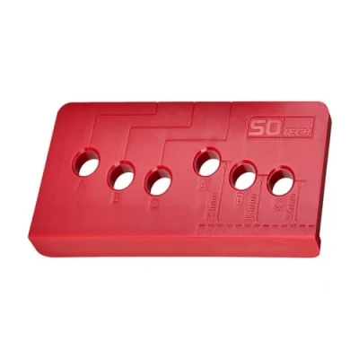 Abbildung von SO TECH® Türgriff Balkontürgriff SEJA II für Terrassentür Ziehgriff Aluminium, 1 x Bohrschablone