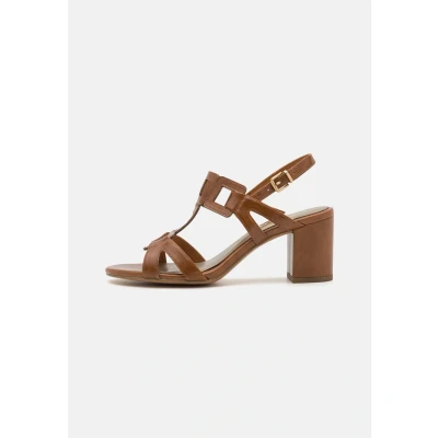 Abbildung von Marco Tozzi Riemensandalette, Damen, Größe: 39, Cognac Schuhe