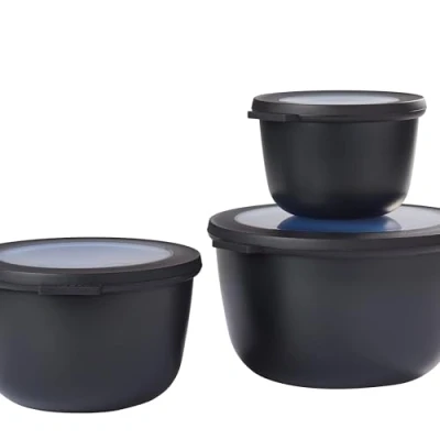 Abbildung von Mepal Schüssel Set Nordic Black 3 teilig (500 ml, 1 und 2 Liter)