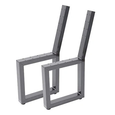 Abbildung von Bankgestell Sitzbank Bank Stuhl Esstisch Sitzecke Metall DIY Gestell Gartenbank (2er Set, Stahl Klarlack)