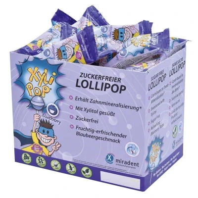 Abbildung von XyliPOP Lollipop Blaubeere Box 50 Lollipops à 6g