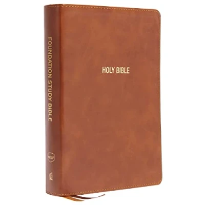 Abbildung von NKJV, Foundation Study Bible, Large Print, Leathersoft, Brown, Red Letter, Comfort Print: Holy New King James Version