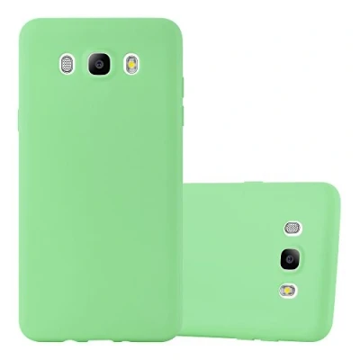 Abbildung von Cadorabo Hülle kompatibel mit Samsung Galaxy J7 2016 Schutzhülle TPU Silikon Case Candy Design Slim Kratzfest Weiche Gummi Rundumschutz für in Grün