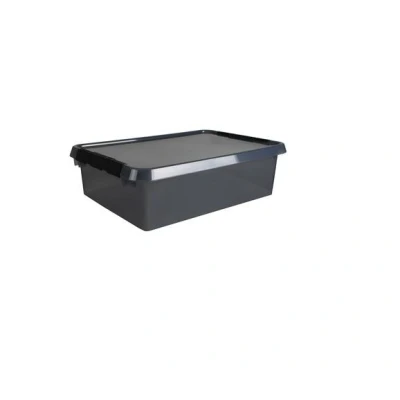 Abbildung von Sunware Comfort Line Aufbewahrungsbox 32 Liter 60 x 40 18 cm transparent grau/schwarz
