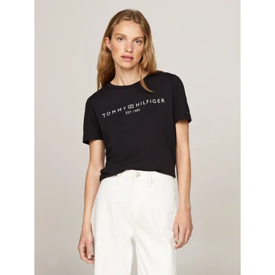 Abbildung von Tommy Hilfiger T Shirt &quot;REG CORP LOGO C NK SS&quot;, mit Logoschriftzug, Rundhals