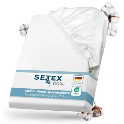 Abbildung von SETEX Matratzenauflage &quot;Auflage, Allergiker geeignet (Hausstauballergiker)&quot;, Molton Köper, in 90x200 cm, Feuchtigkeitsabsorbierend