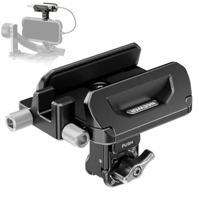 Abbildung von NEEWER SSD Halterung 40 65mm, Schnellverschluss, Halter mit Kabelklemme, kompatibel SmallRig Handy Käfig für iPhone 16 Pro Max 15 Samsung S24 Ultra T9 T7 T5 SanDisk, PA065