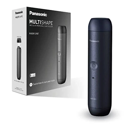 Abbildung von Panasonic MULTISHAPE modulares Körperpflege System ER CBL1, Hauptgerät für Bart /Körper /Haar und Nasen /Ohren /Augenbrauentrimmer, 3 Klingen Rasierer, Zahnbürste mit wiederaufladbarem Li Ionen Akku